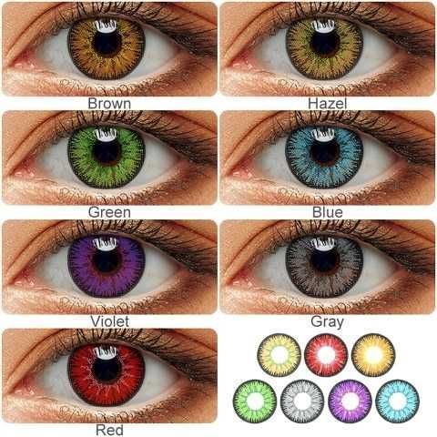 Novo visual lentes de contacto coloridas Unissexo não graduados