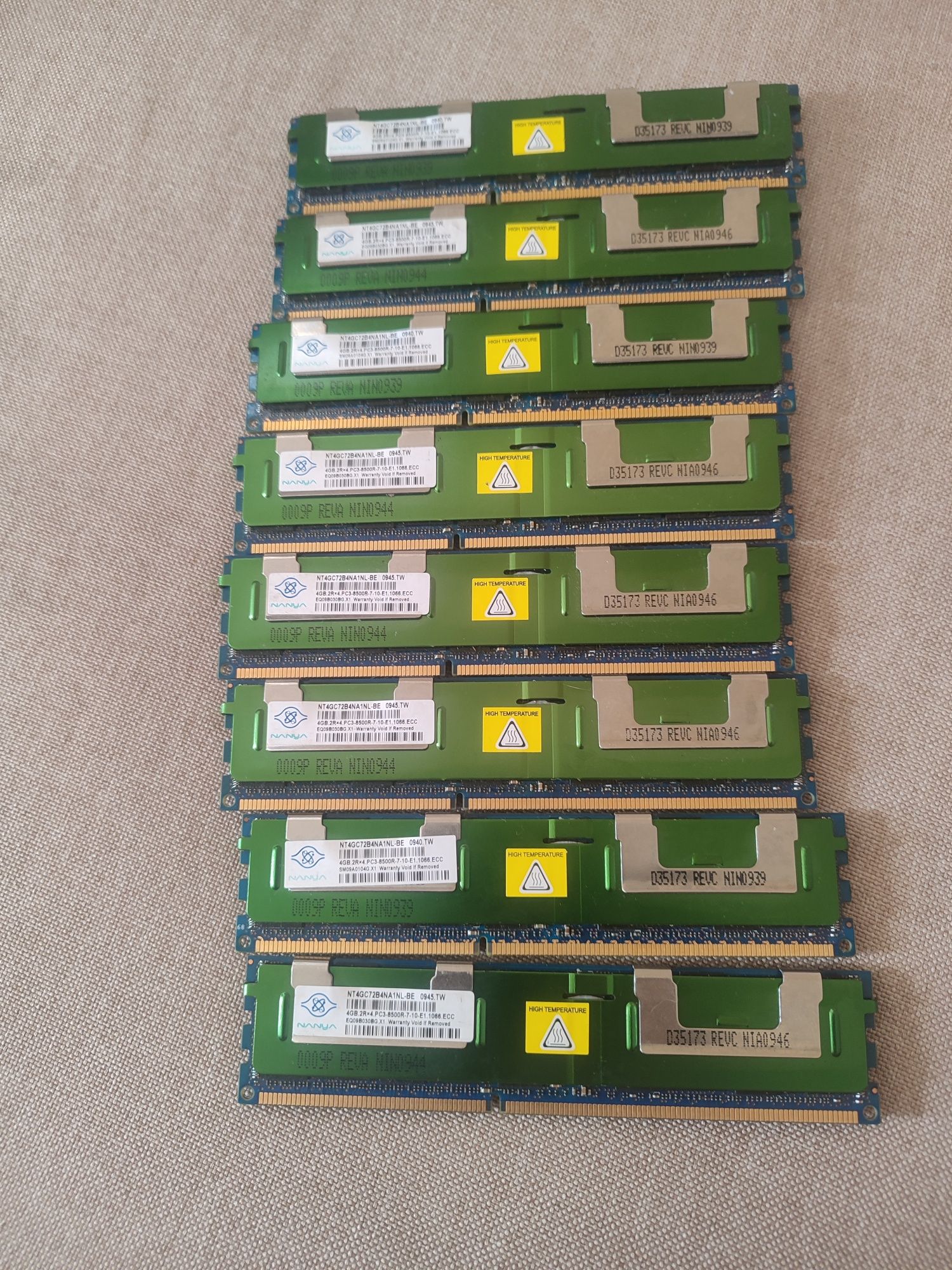 Pamięć serwerowa NANYA 4GB DDR3 ECC 2Rx4 PC3-10600R-9-10-E1