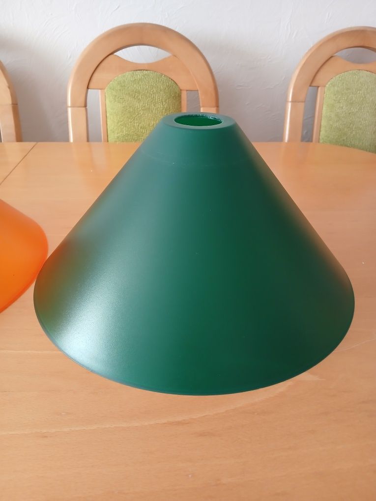 Lampa sufitowa, zielona, żółta, pomarańczowa