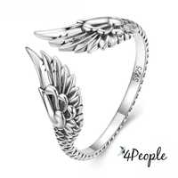 Srebrny pierścionek damski skrzydła anioła 925
