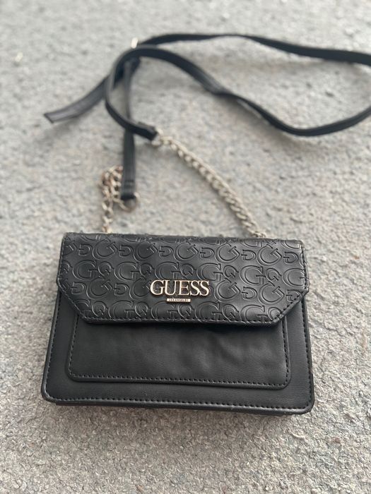 Сумка guess, сумочка від guess, чорна сумка, крос боді ,