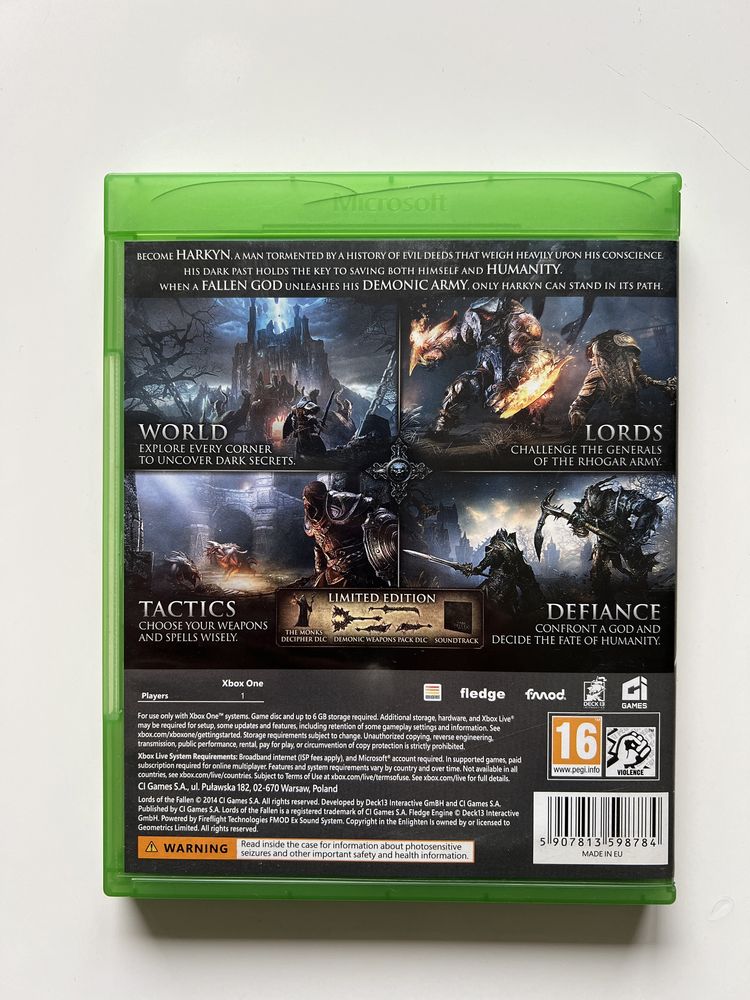 Gra Lords of the Fallen Xbox one series X