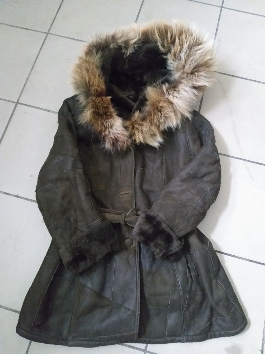 Kożuch damski , naturalny r. XL