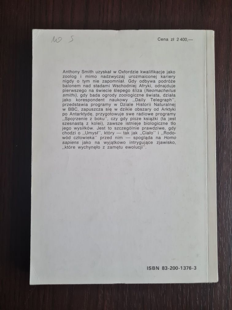 Książka Umysł, Anthony Smith