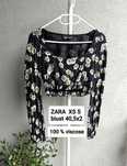 ZARA croptop XS S biust 40,5x2 stokrotki lolita kokietka babydoll kwia