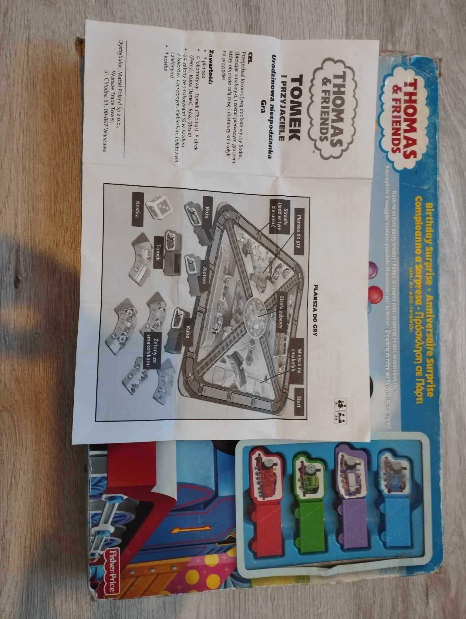 Fisher Price Tomek i Przyjaciele Gra  Urodzinowa Niespodzianka