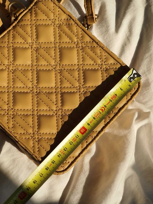 ZARA – Mini Pikowana Torebka Na Ramię - Musztarda