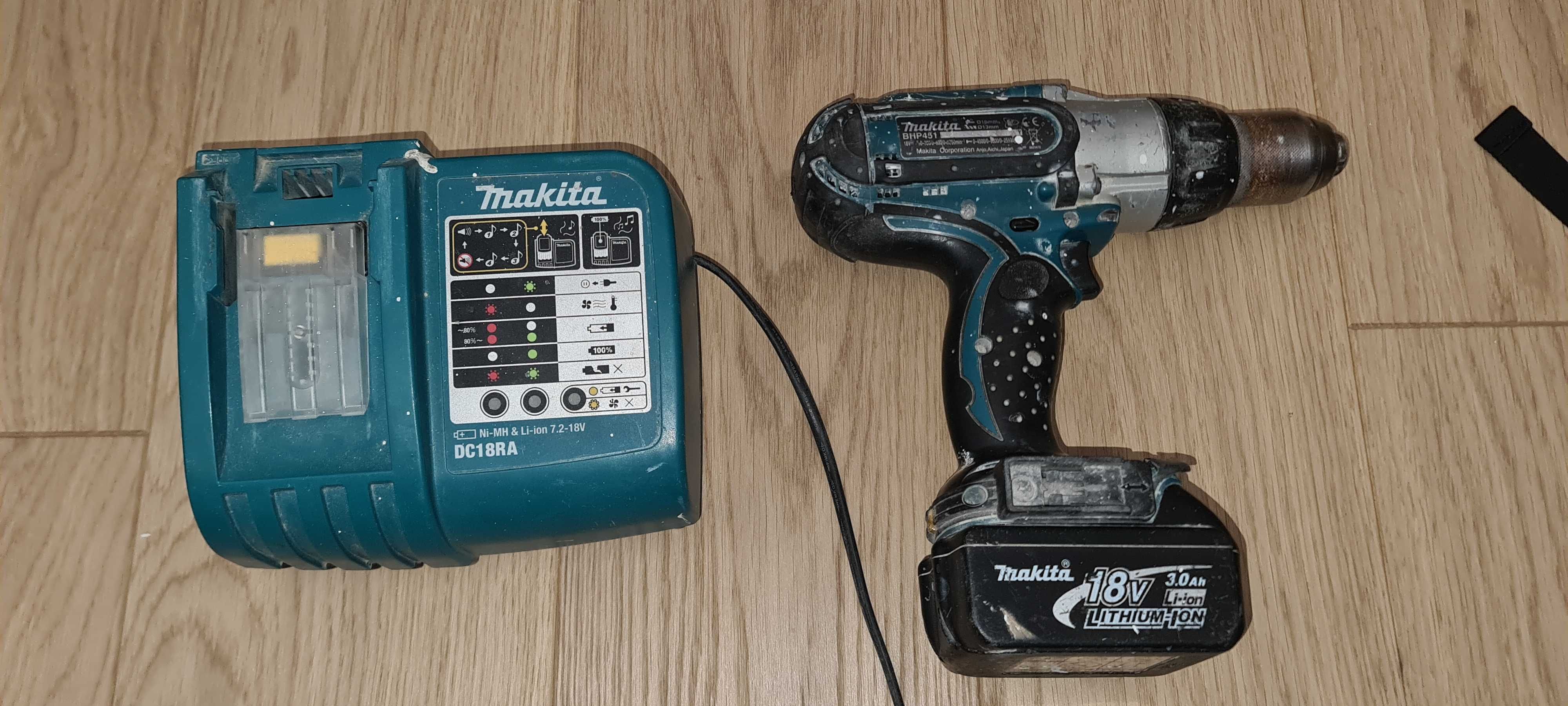 Makita BHP451 akumulatorowa wiertarko-wkrętarka udarowa zestaw