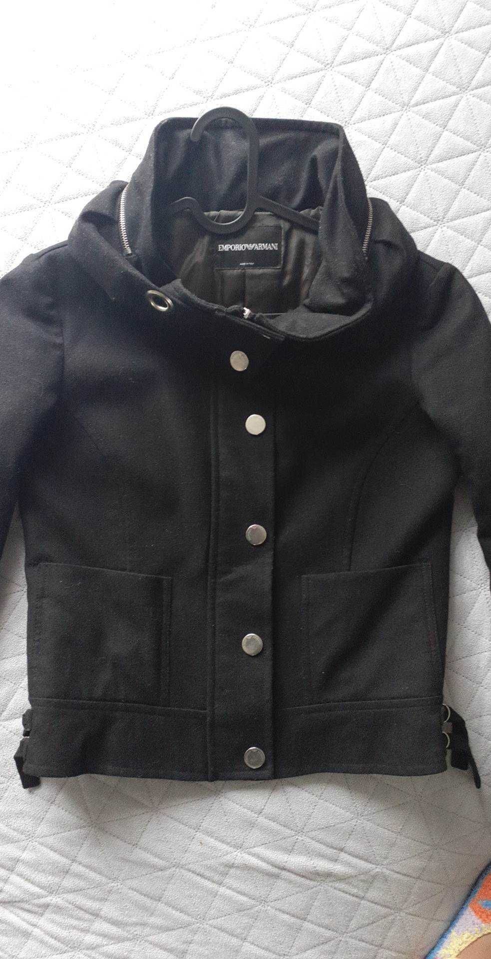 EMPORIO ARMANI kurtka płaszczyk damska czarna S wiosenna
