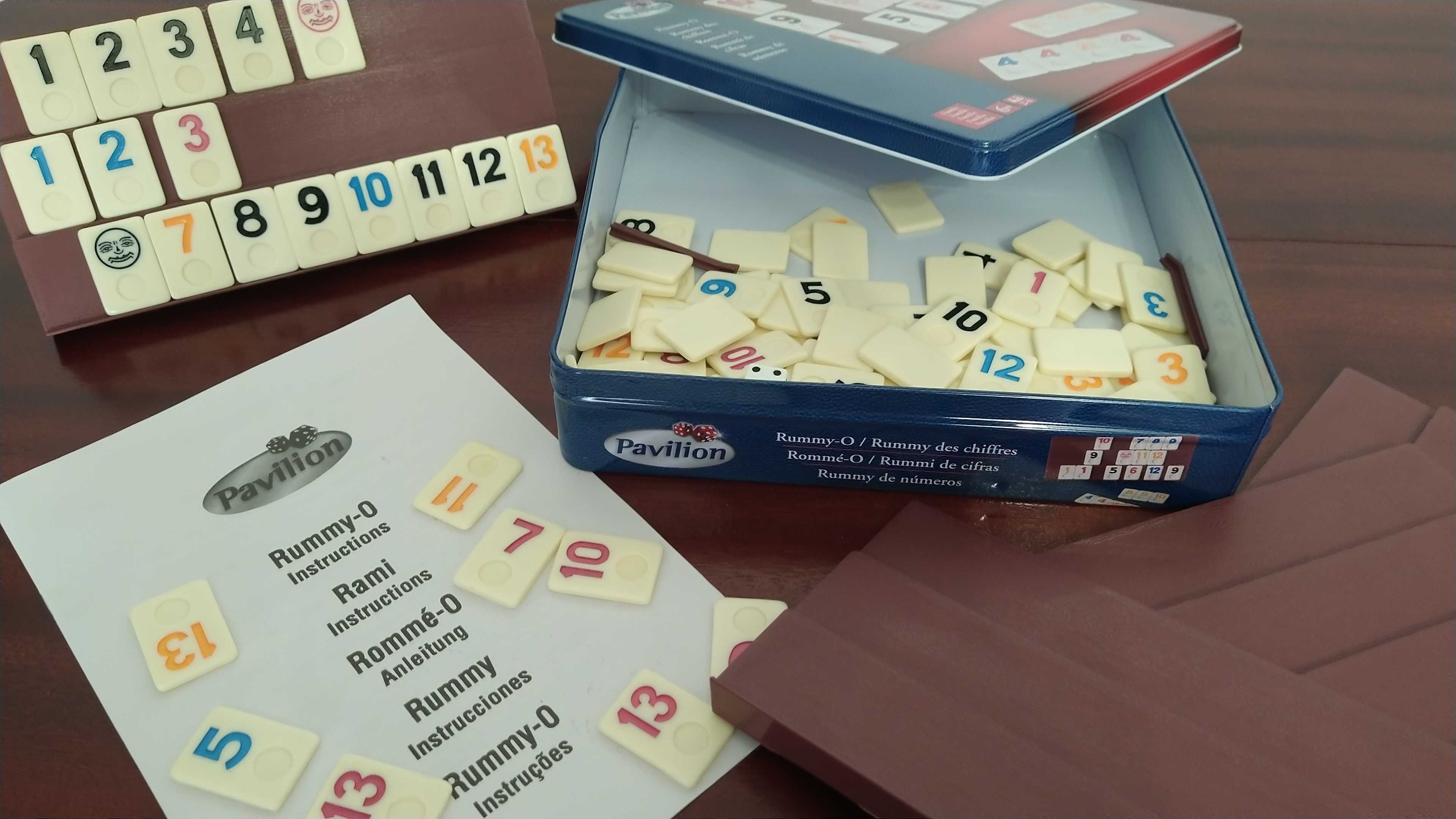 Jogo Rummy caixa metálica