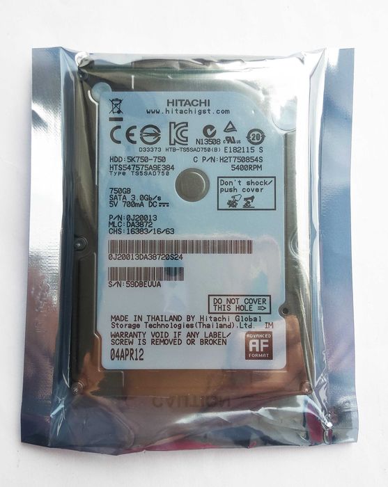 Hitachi 750Gb SATA2 (Новый, для ноутбука)