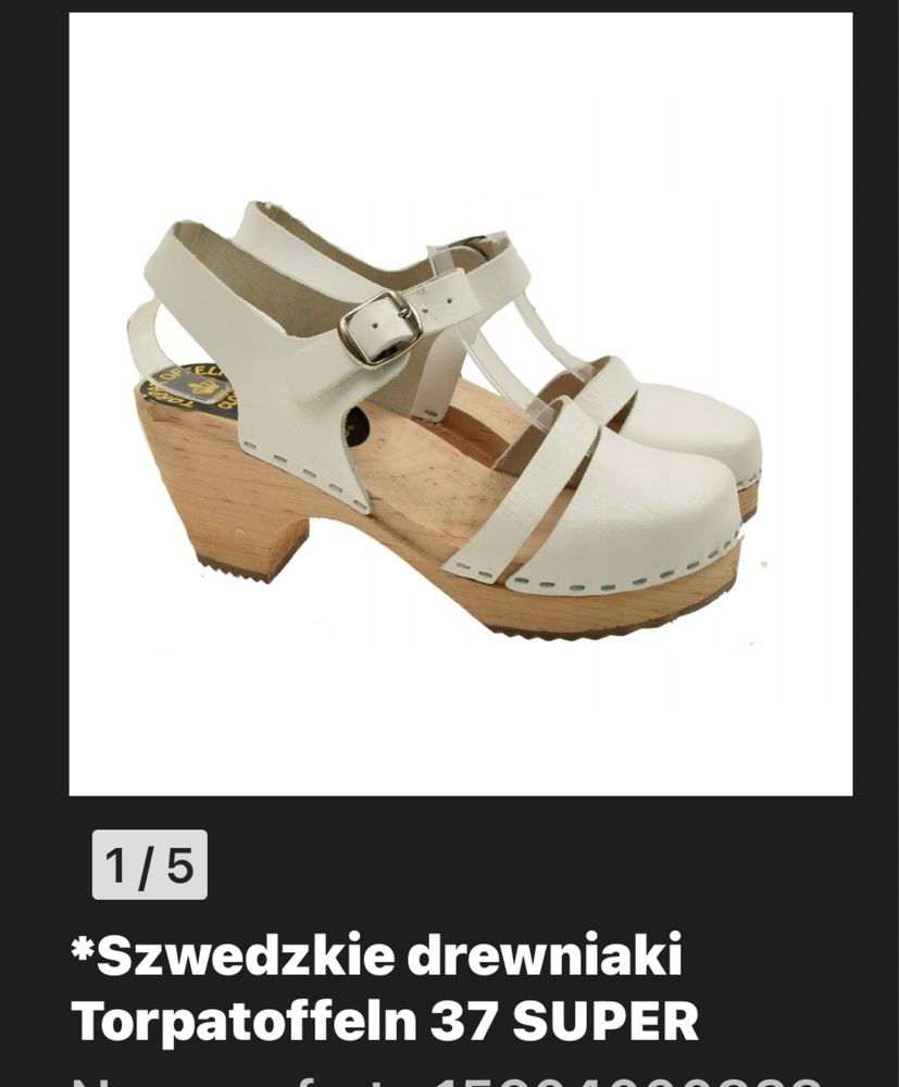 Szewszkie drewniaki TORPATOFFELN 37 SUPER