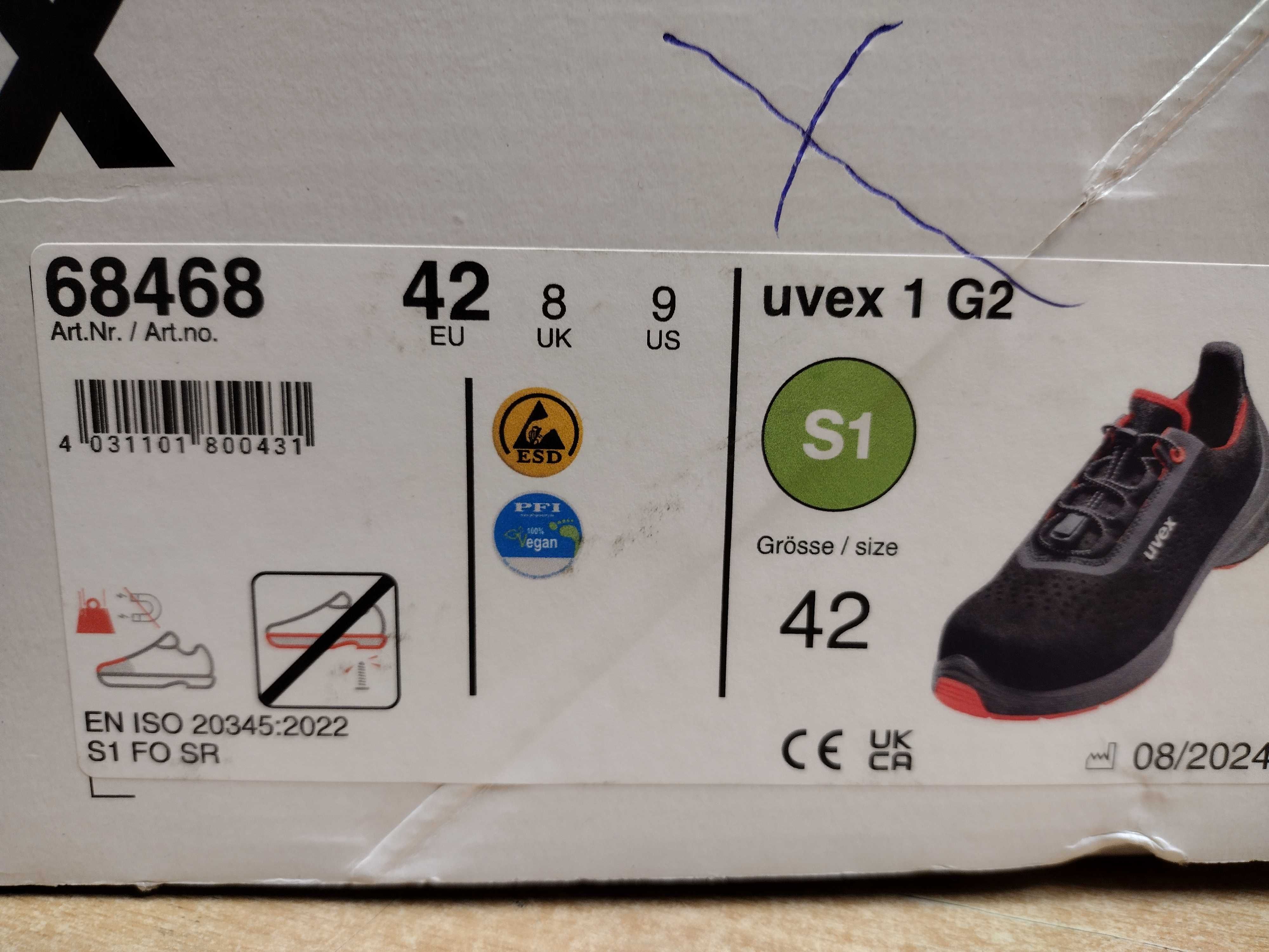 Półbuty robocze perforowane Uvex 1 G2 6846.8 komis madej