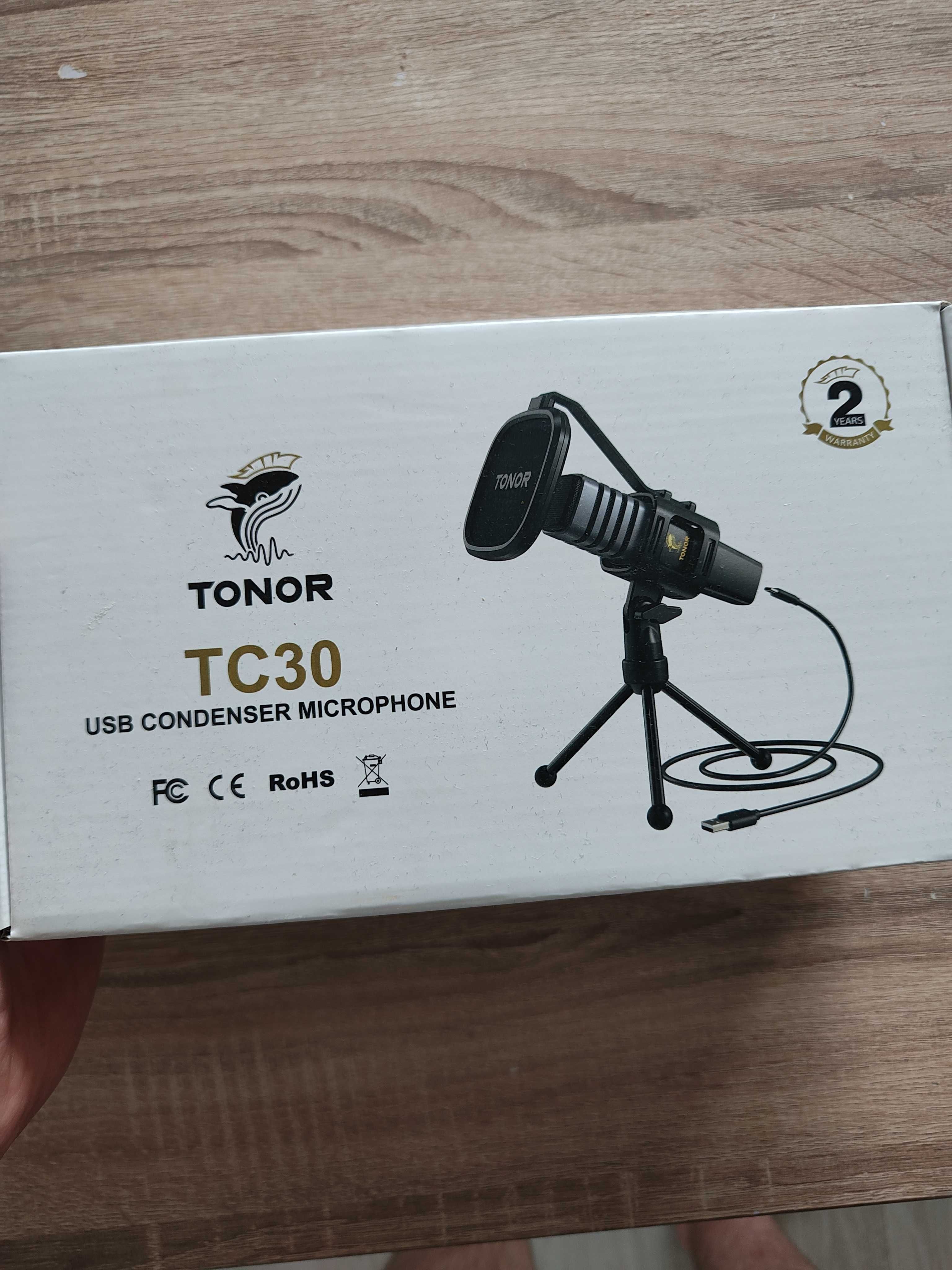 Mikrofon pojemnościowy TONOR TC30 ze statywem nowy usb-c