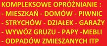 Wywóz Rzeczy odbiór mebli Opróżnianie mieszkań domów piwnic garaży str