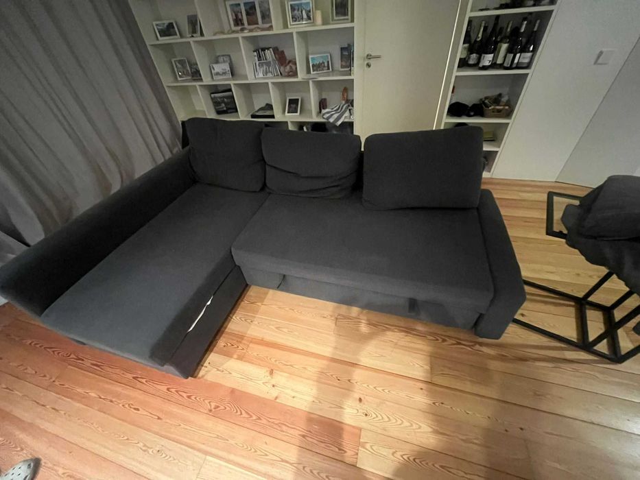 Sofá-cama em L. FRIHETEN