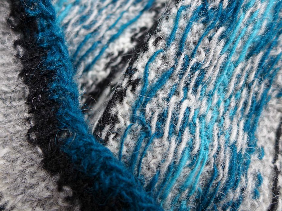 Wełniany lekki cieniutki SWETER ISLANDZKI XS 34 32 lopapeysa HANDMADE