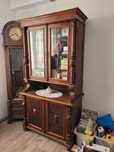 Kredens eklektyczny z szybą , lata 50 , vintage, antyk