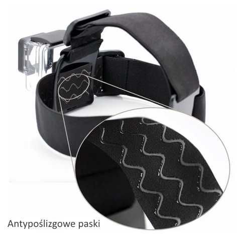 Uchwyt sportowy na kask/głowę - do GoPro Hero EKEN, Xiaomi, DJI Osmo