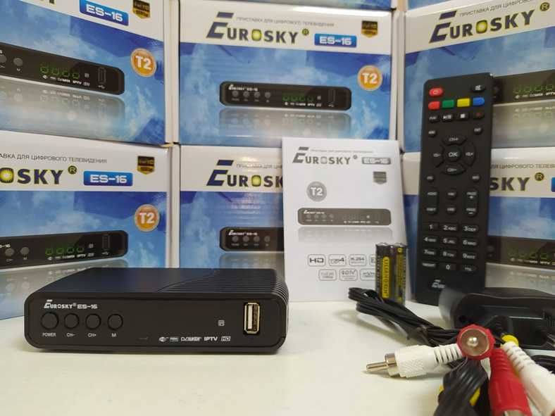 НОВЫЙ приставка Т2 приемник ресивер EuroSky ES-16 YouTube IPTV MeGoGo