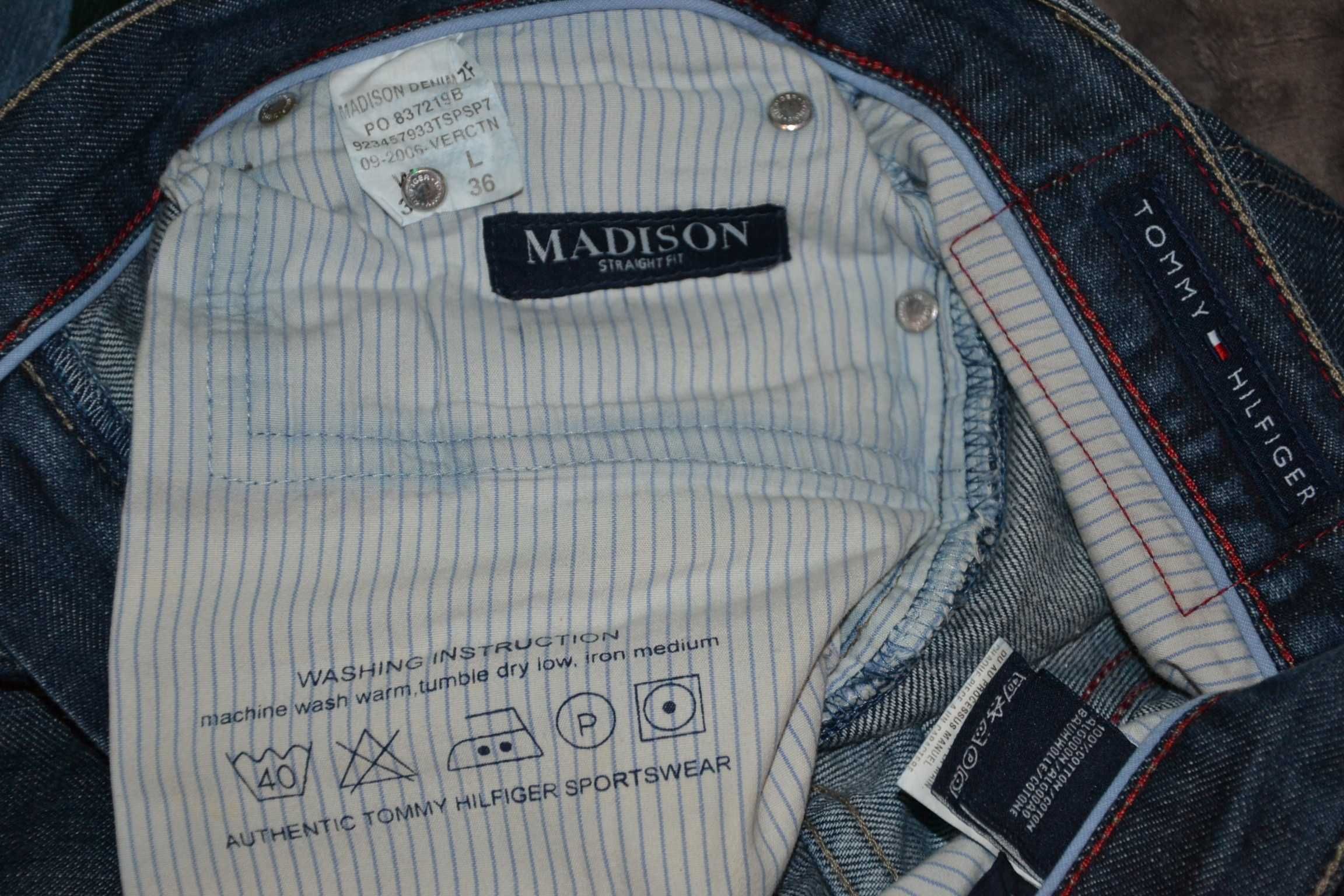 TOMMY HILFIGER Madison Denim Straight fit Jeans Spodnie Męskie W34