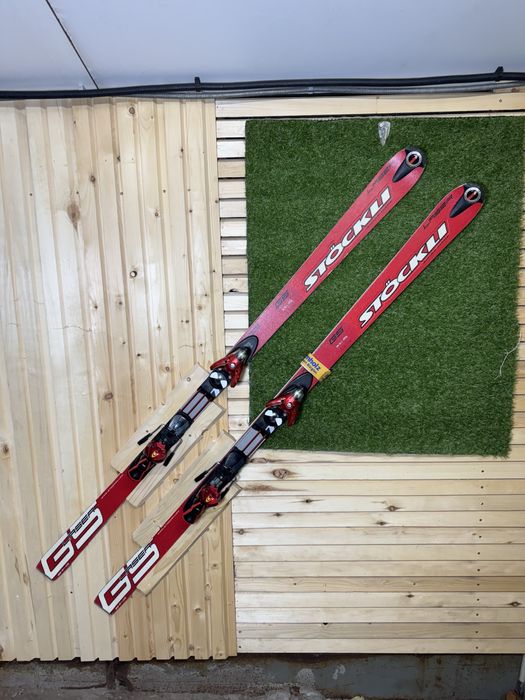 Гірські преміум лижи Stockli GS Laser 174 з кріпленням Salomon