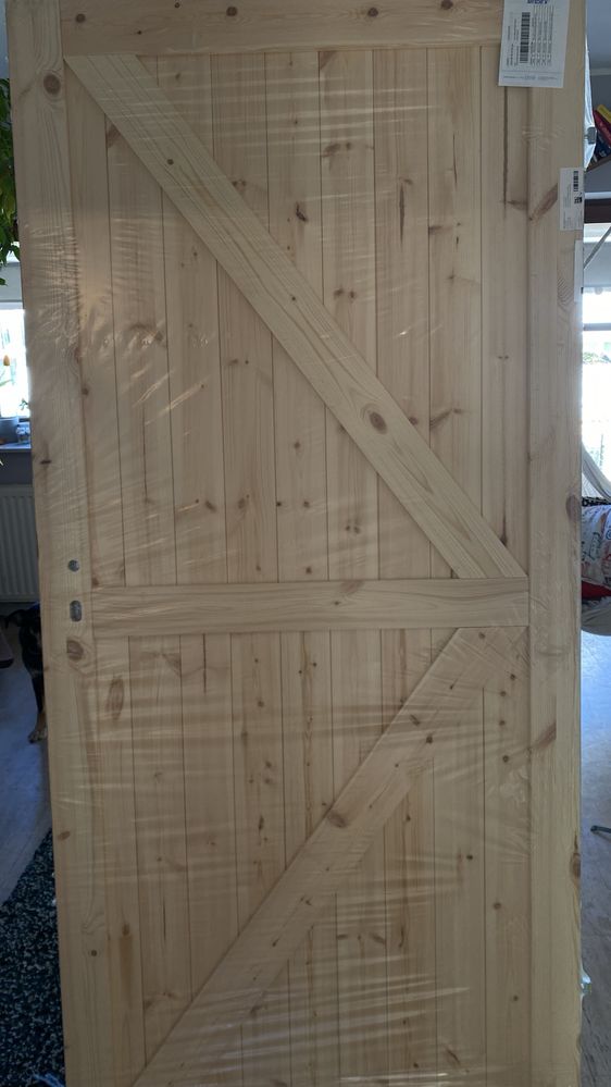 Drzwi drewniane, prawe, 90 cm