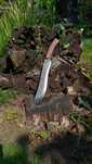 Ręcznie wykuty nóż bushcraft/ maczeta do lasu/ Knifemaking.