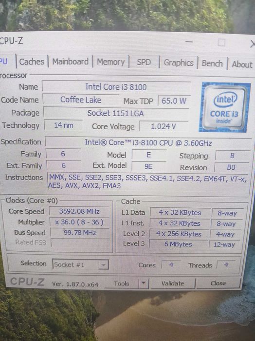 Продам игровой компьютер intel s1151 v2 i3 8100 rx 460 2 gb