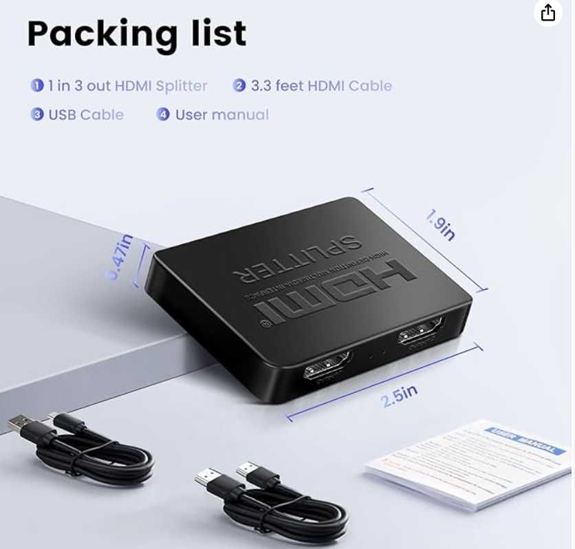 Rozdzielacz (Splitter) HDMI Avedio Links 4K 60Hz