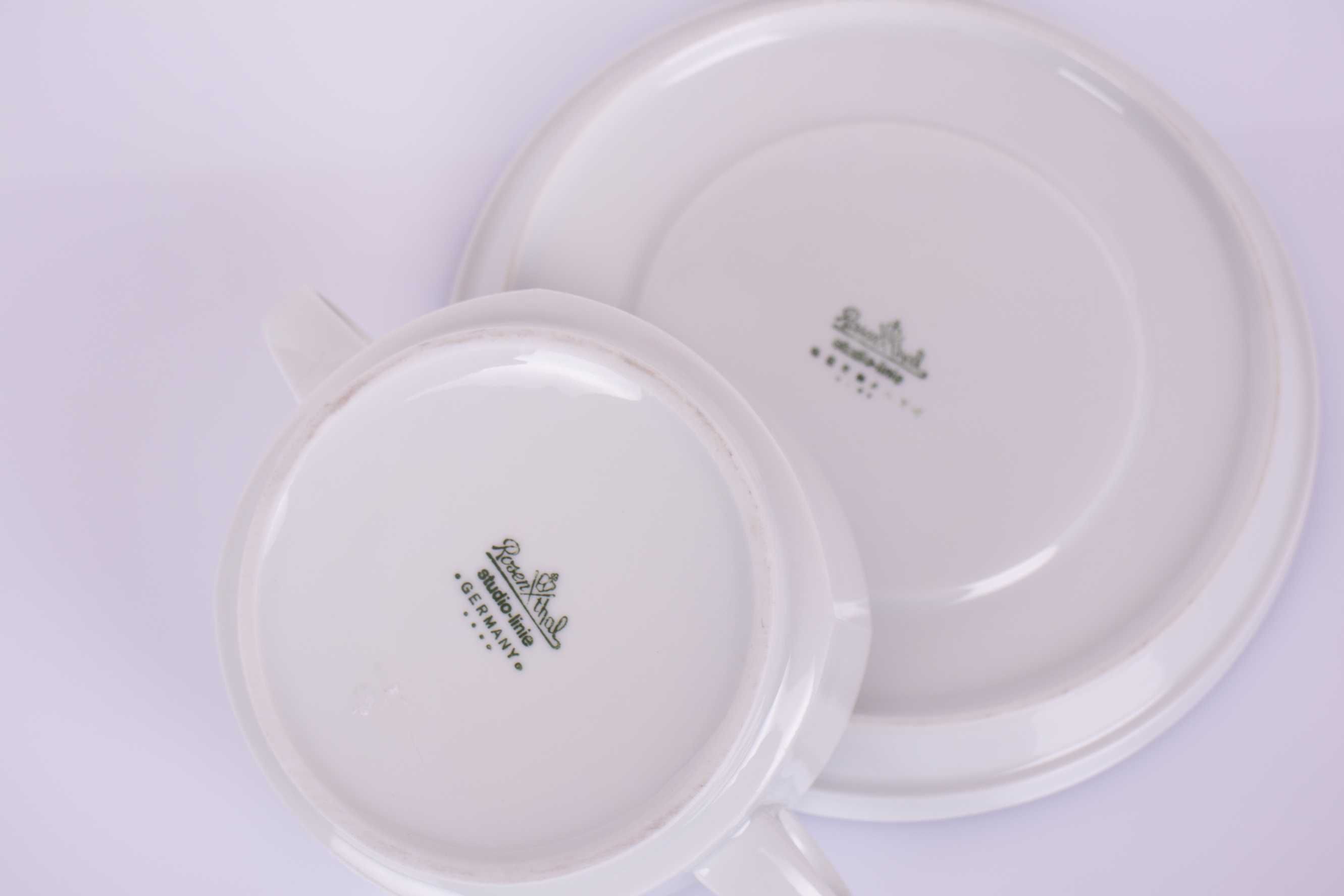 Rosenthal Oaze porcelana miseczka do zupy muesli z podstawkiem