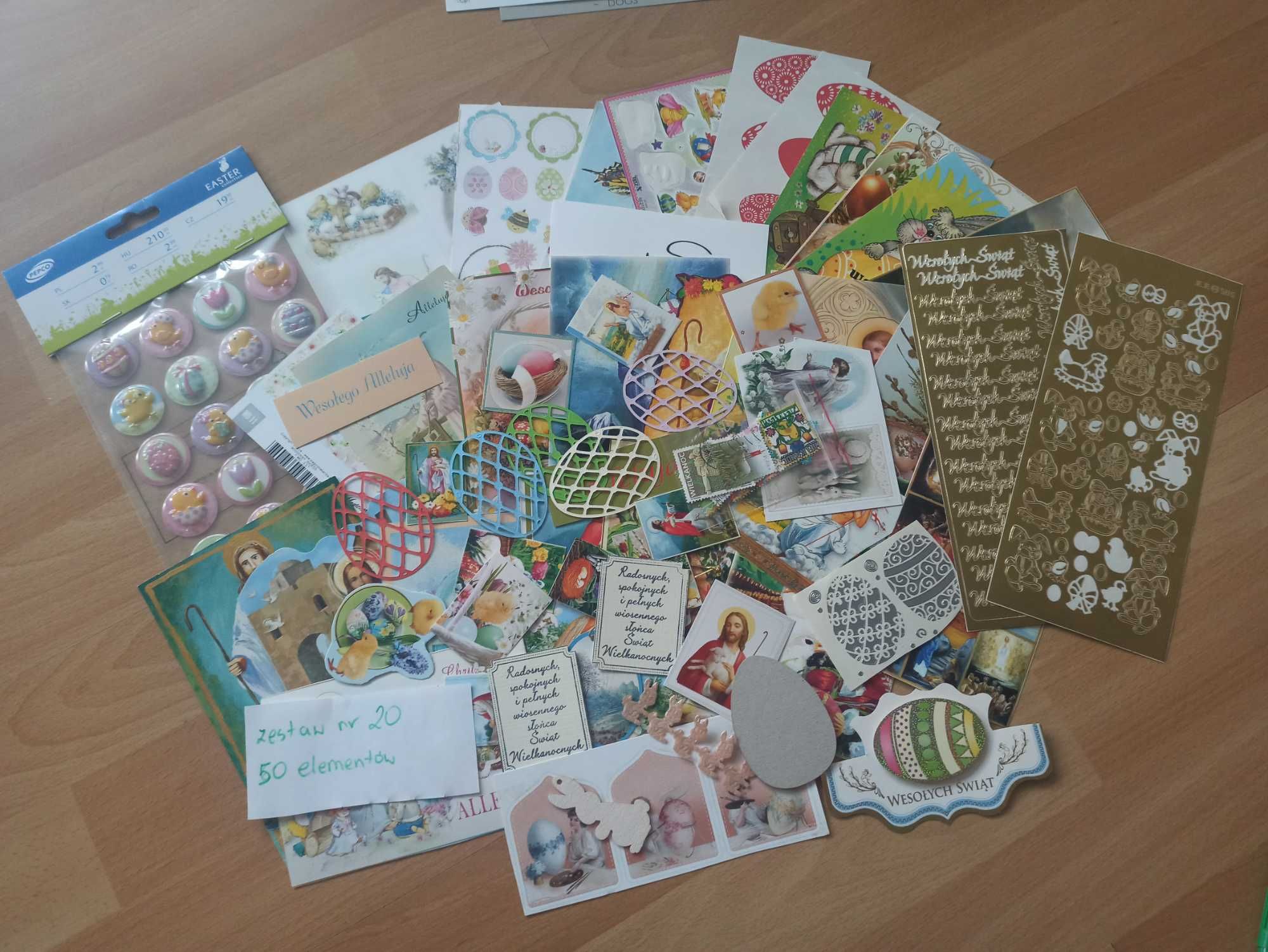 Zestaw nr 20 Wielkanoc święta Rękodzieło scrapbooking