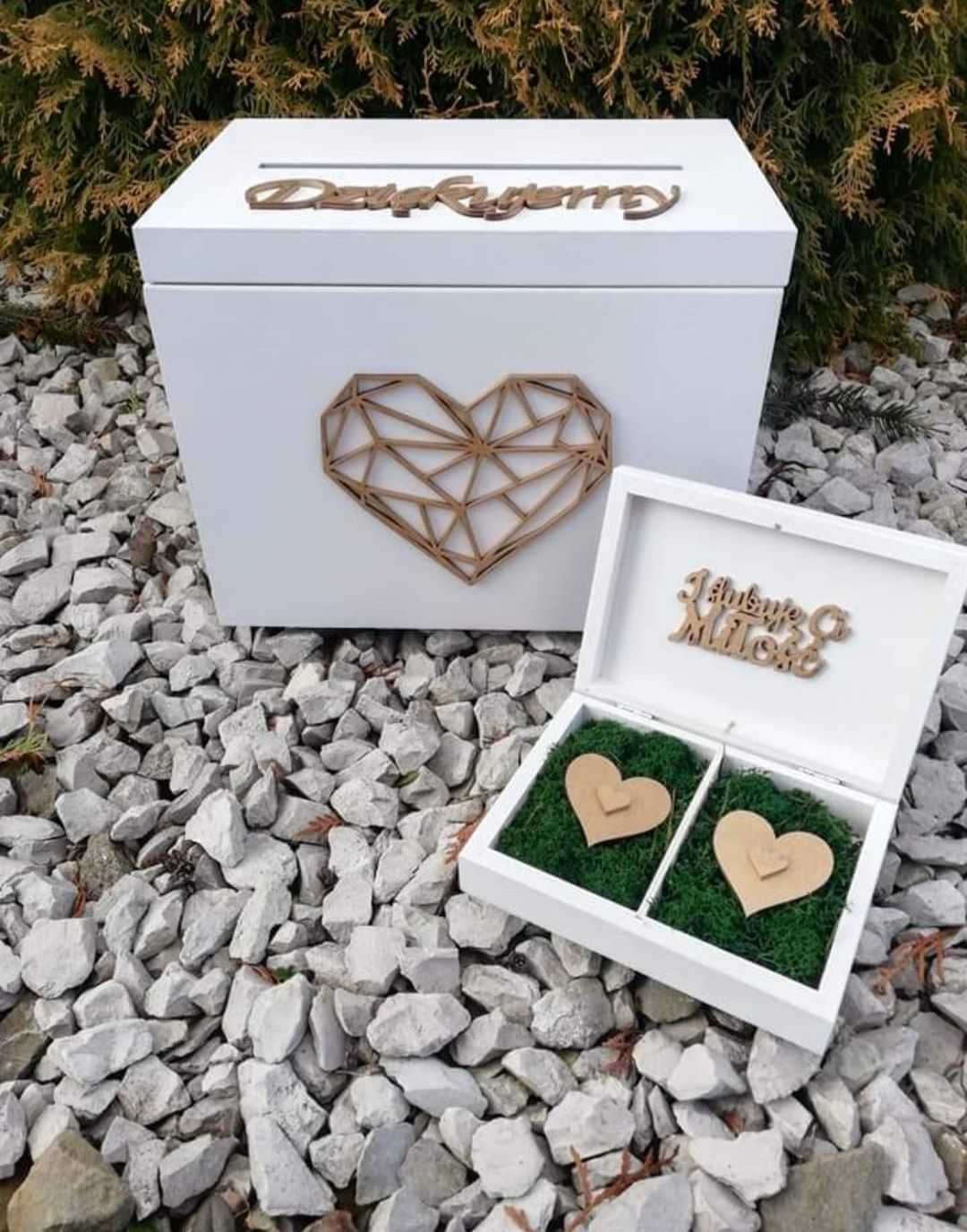 Pudelko na koperty I pudełko na obrączki
