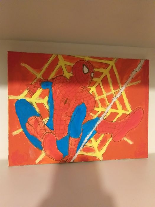 Obraz na płótnie Spiderman obrazek malunek marvel rysunek ozdoba