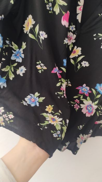 H&M koszula kwiaty oversize wiskoza 32 34 36
