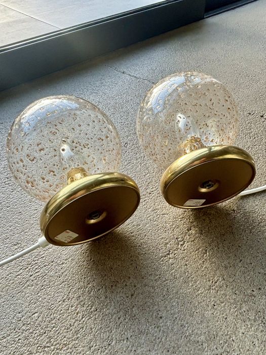 Dwie złote Lampki Kule Saku Luchten by Helena Tynell  lata 1960te