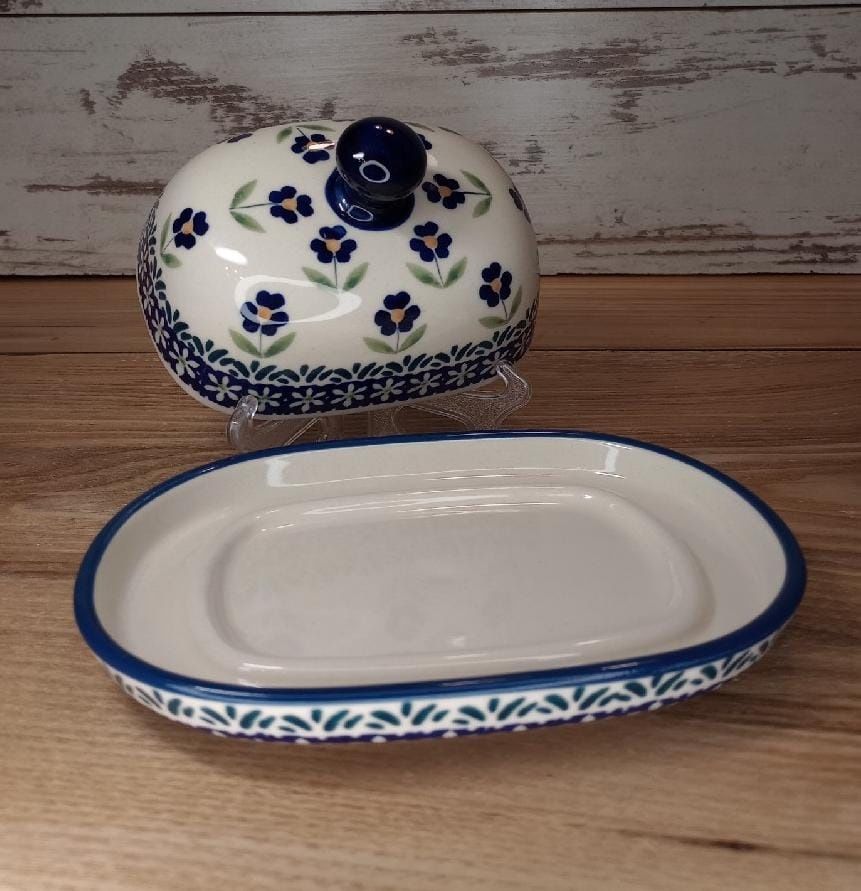Maselniczka ceramika Bolesławiec pół kostki masła