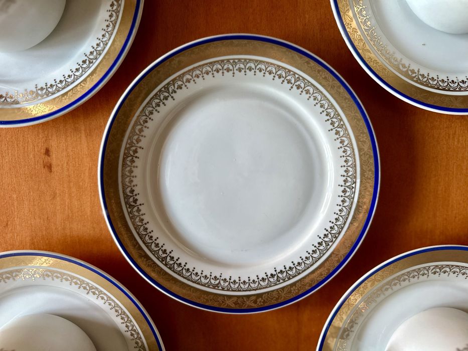 Bulionówki Woclawek kobalt + złoto