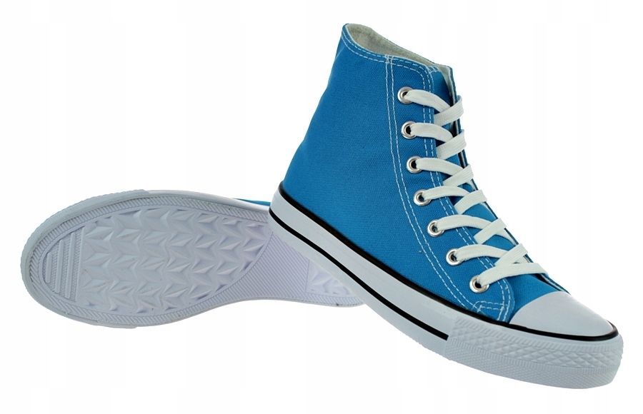 Trampki Buty Sportowe Niebieskie Wysokie 6092 Rozmiar: 36