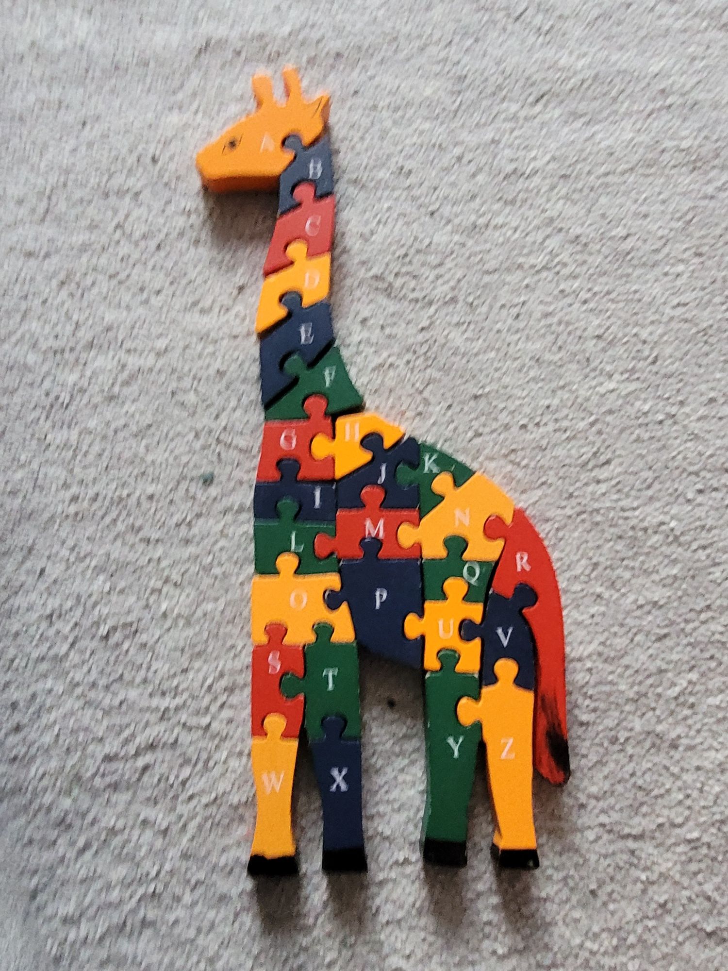 Drewniana układanka puzzle,  żyrafka