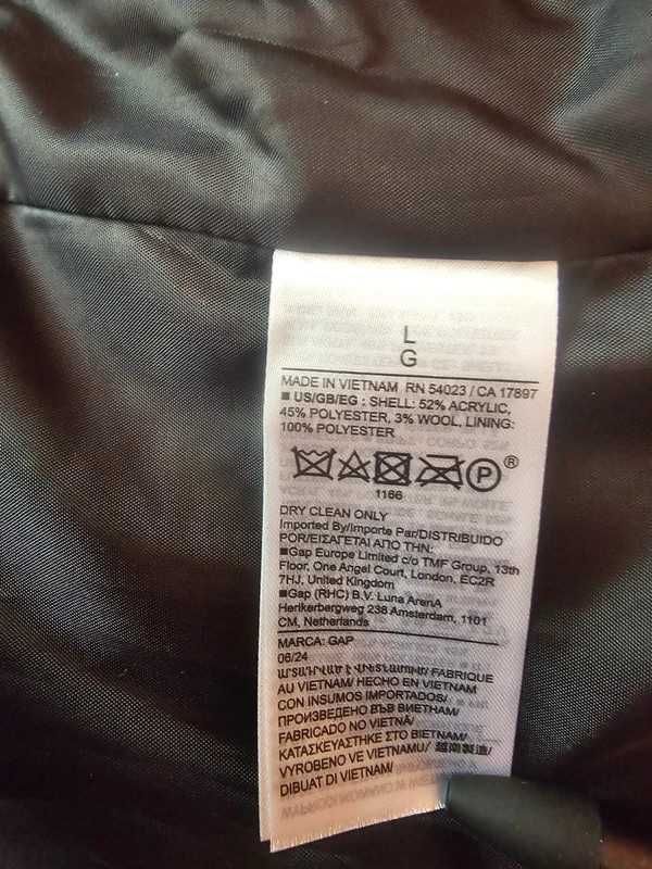 Gap czarny płaszcz rozm. XL
