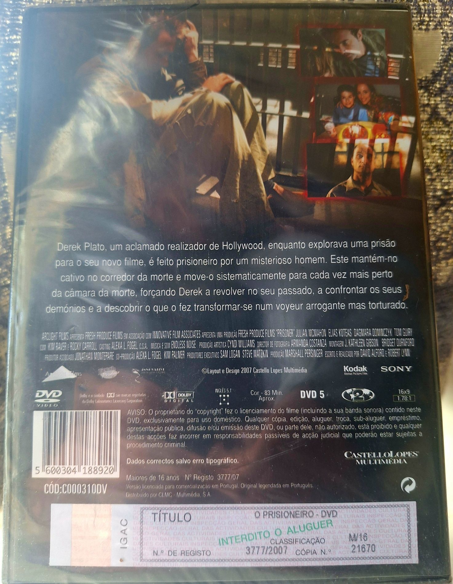 DVD Prisioneiro ''Novo com Película''