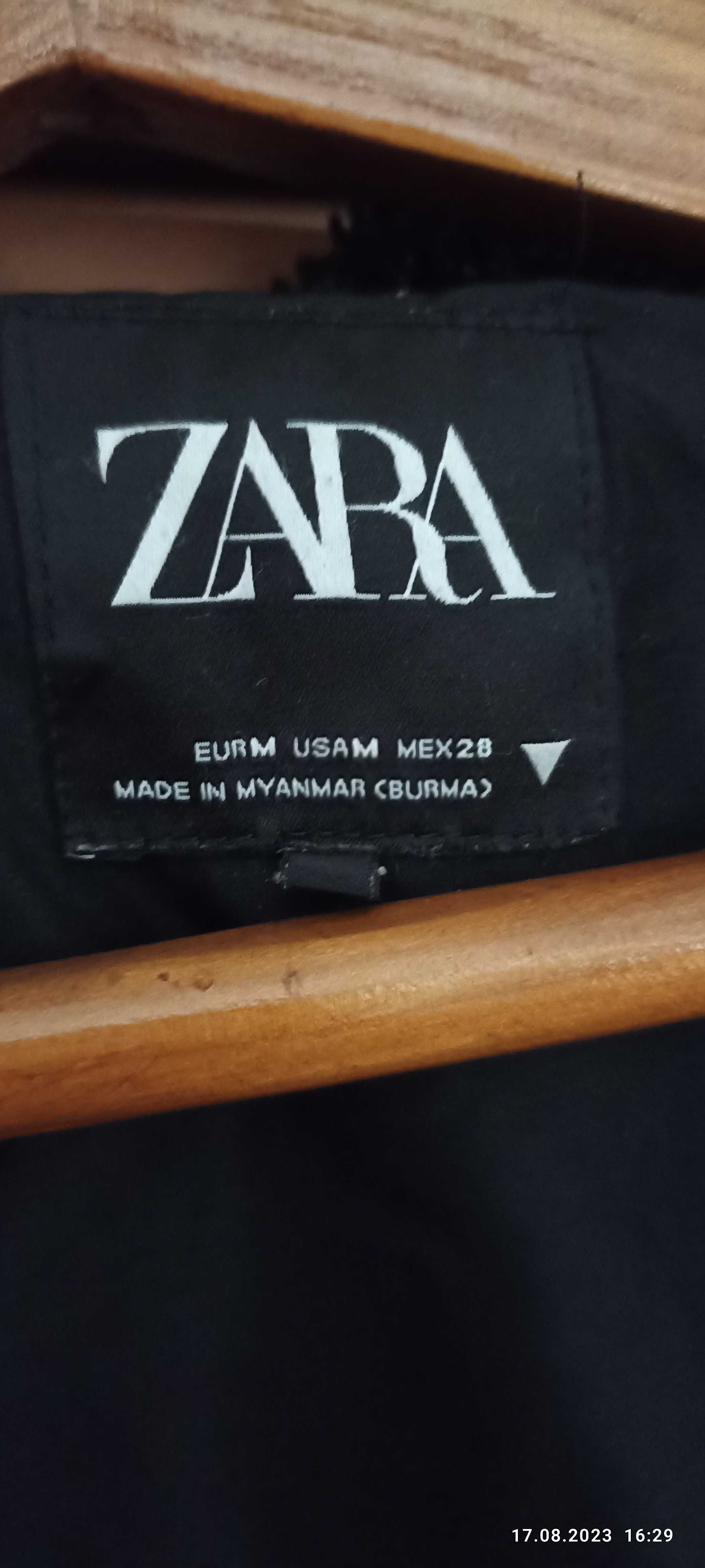 Вкорочена плюшева шубка ZARA