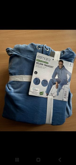 Dres welurowy nowy bluza spodnie S 36