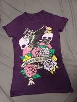 T-shirt z brokatowym nadrukiem S/M