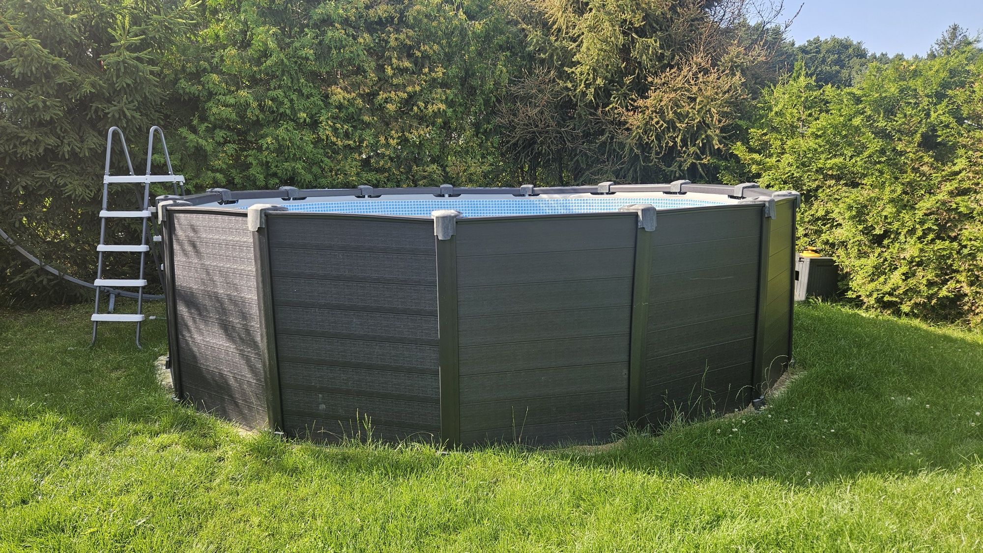 Basen panelowy INTEX 4,78x1,24 plus pompa ciepła