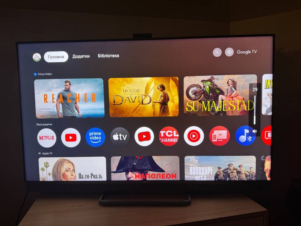 Телевізор  TSL 55C825 4K QLED  Mini LED TV в плівці висока якість