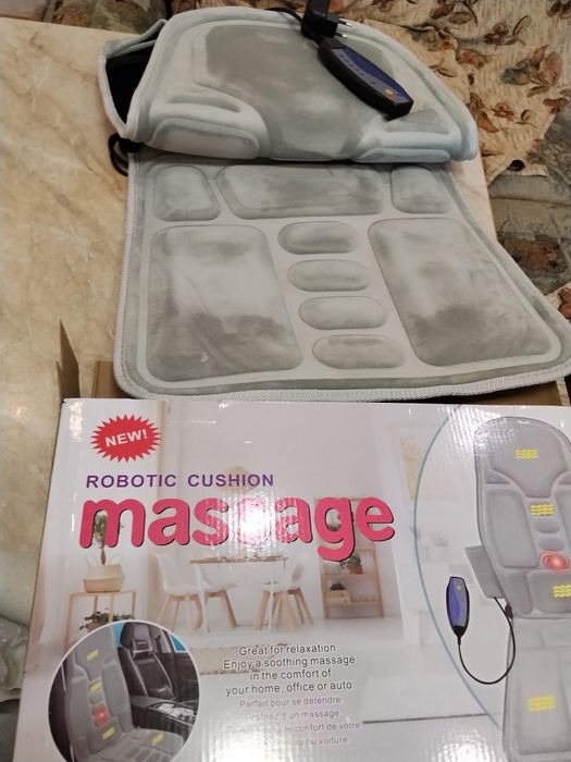 Автомобільна масажна накидка на крісло з підігрівом і пультом ROBOTIC