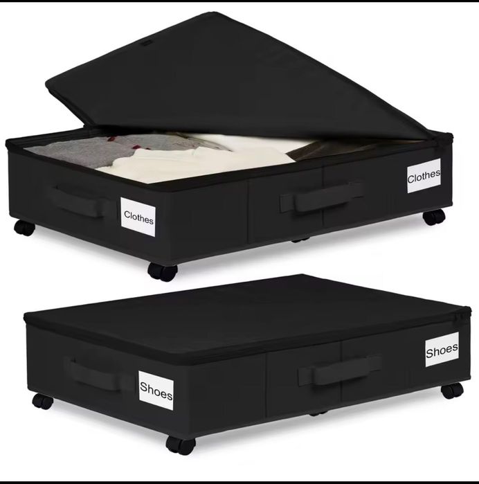 Pojemniki pod łóżko z kołkami