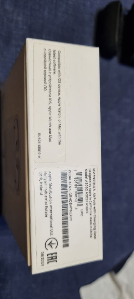 Оригінал Apple AirPods 2, кейс та лівий навушник